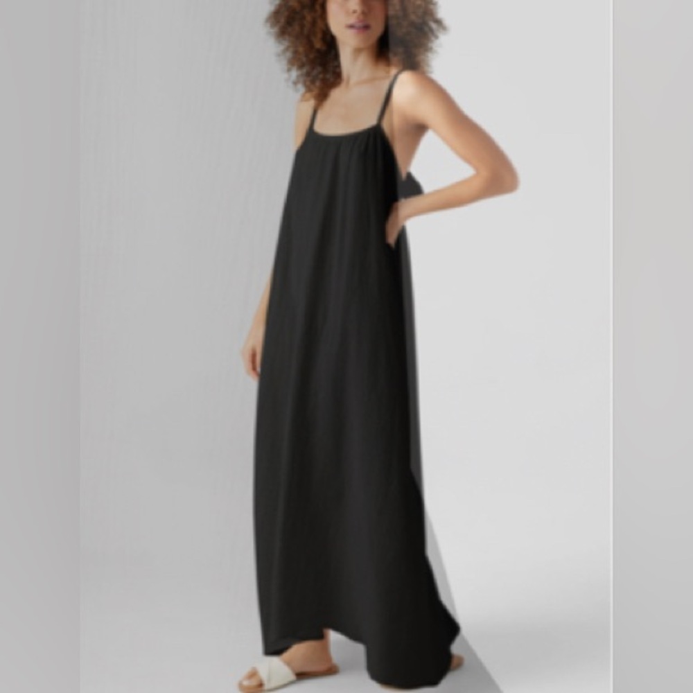 NWT Sol Angeles GAUZY MAXI DRESS BLACK
